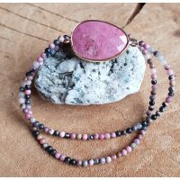 Wikkelarmband met grote edelsteen (zelf samenstellen)