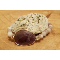 Amethist wikkelarmband &amp; ring