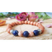 Edelsteenarmband Lapis Lazuli & Netstone