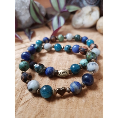 Valentijnscadeau: Liefdes armband Deep Blue