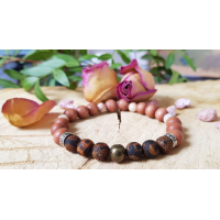 Tibetaanse edelsteenarmband Netstone donker