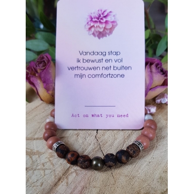 Tibetaanse edelsteenarmband Netstone donker Tibetaanse edelsteenarmband Netstone donker