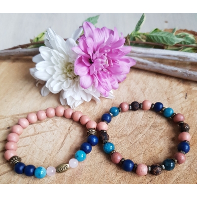 Valentijnscadeau: Liefdes armband Dark Blue